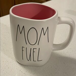 Rae Dunn White and Pink 'Mom Fuel' Mug